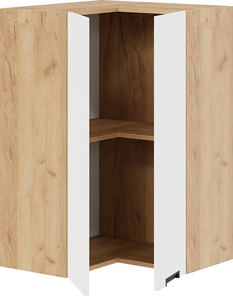 Изображение товара Шкаф навесной для кухни ТриЯ Гренада 1ВВ6УП угловой прямой  (дуб крафт золотой/холст белый)