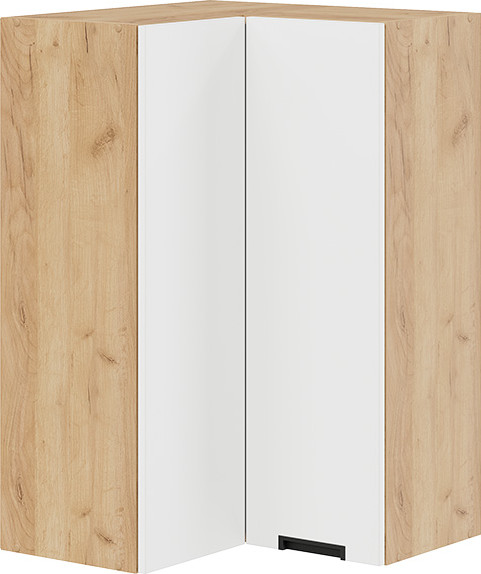 Изображение товара Шкаф навесной для кухни ТриЯ Гренада 1ВВ6УП угловой прямой  (дуб крафт золотой/холст белый)