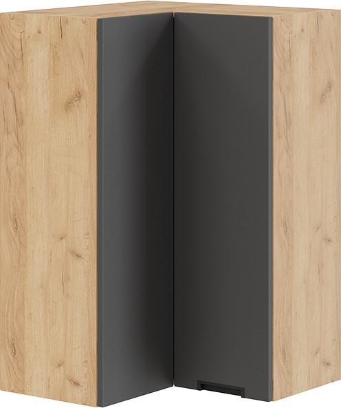 Изображение товара Шкаф навесной для кухни ТриЯ Гренада 1ВВ6УП угловой прямой (дуб крафт золотой/холст вулкан)