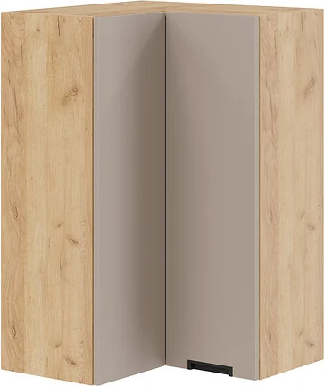 Изображение товара Шкаф навесной для кухни ТриЯ  Гренада 1ВВ6УП угловой прямой (дуб крафт золотой/холст латте)