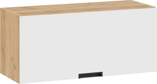 Изображение товара Шкаф навесной для кухни ТриЯ Гренада 1В8Г с одной откидной дверью (дуб крафт золотой/холст белый)