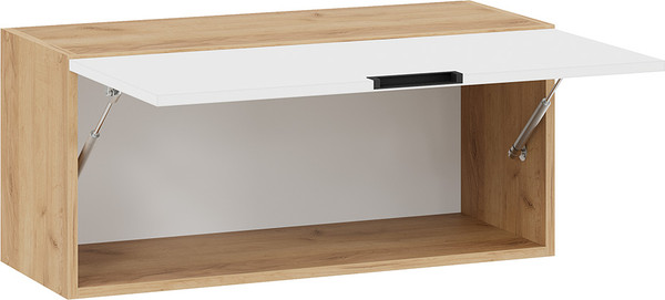 Изображение товара Шкаф навесной для кухни ТриЯ Гренада 1В8Г с одной откидной дверью (дуб крафт золотой/холст белый)