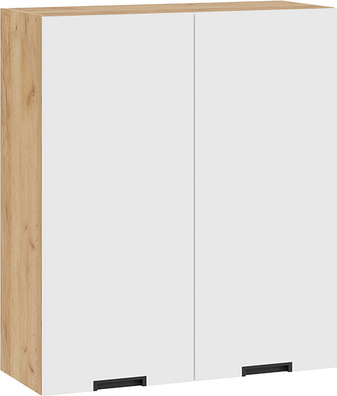 Изображение товара Шкаф навесной для кухни ТриЯ Гренада 1ВВ8 с двумя дверьми (дуб крафт золотой/холст белый)