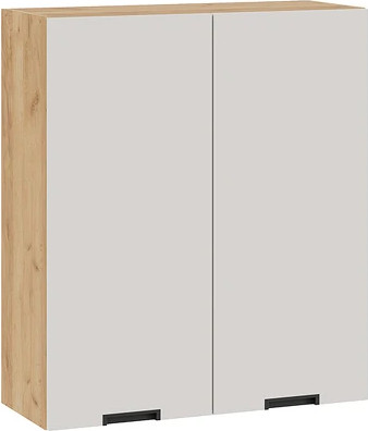 Изображение товара Шкаф навесной для кухни ТриЯ Гренада 1ВВ8 с двумя дверьми (дуб крафт золотой/холст мокко)