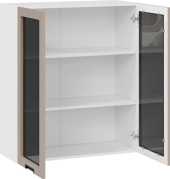 Изображение товара Шкаф навесной для кухни ТриЯ Гренада 1ВВ8С с двумя дверьми (белый/холст латте)