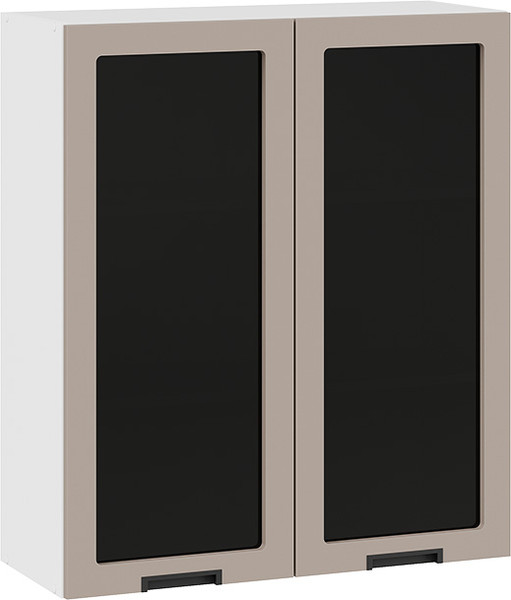 Изображение товара Шкаф навесной для кухни ТриЯ Гренада 1ВВ8С с двумя дверьми (белый/холст латте)