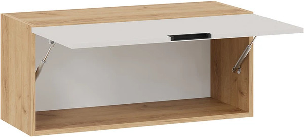 Изображение товара Шкаф навесной для кухни ТриЯ Гренада 1В8Г с одной откидной дверью (дуб крафт золотой/холст мокко)