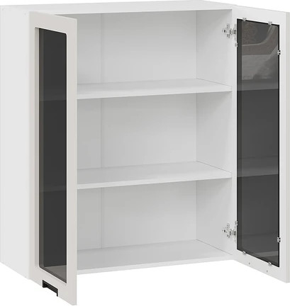 Изображение товара Шкаф навесной для кухни ТриЯ Гренада 1ВВ8С с двумя дверьми (белый/холст мокко)