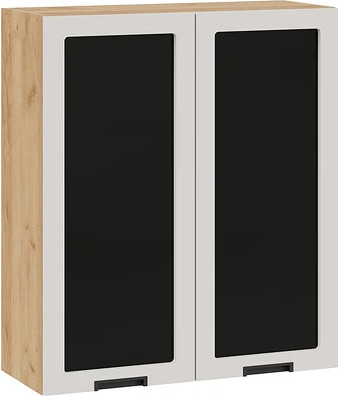 Изображение товара Шкаф навесной для кухни ТриЯ Гренада 1ВВ8С с двумя дверьми (дуб крафт золотой/холст мокко)