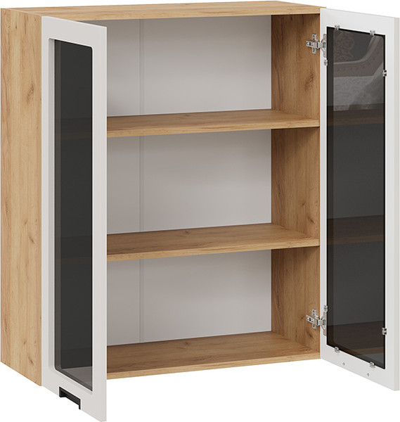 Изображение товара Шкаф навесной для кухни ТриЯ Гренада 1ВВ8С с двумя дверьми (дуб крафт золотой/холст мокко)