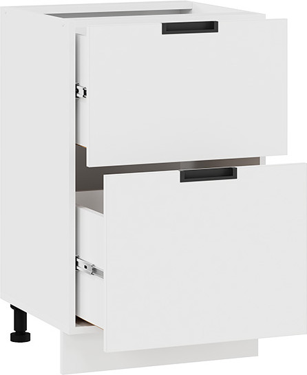 Изображение товара Шкаф-стол кухонный ТриЯ Гренада 1Н5Я2 с двумя ящиками (белый/холст белый)