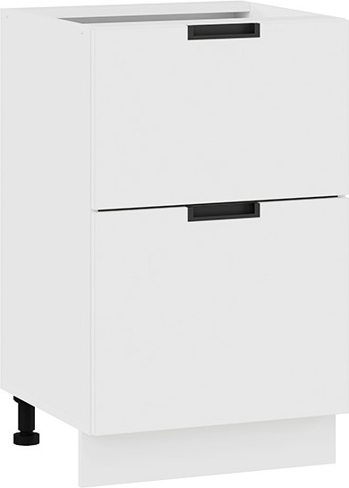 Изображение товара Шкаф-стол кухонный ТриЯ Гренада 1Н5Я2 с двумя ящиками (белый/холст белый)