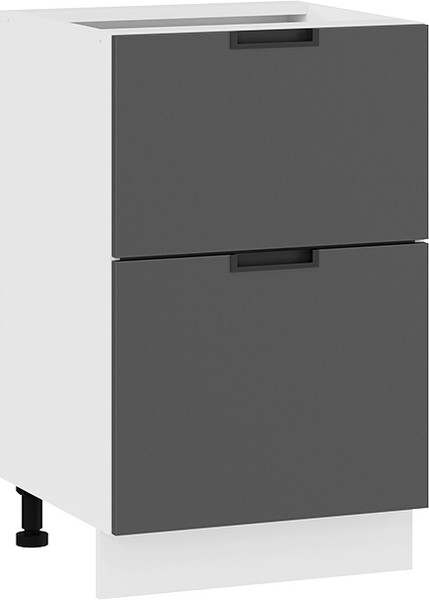 Изображение товара Шкаф-стол кухонный ТриЯ Гренада 1Н5Я2 с двумя ящиками (белый/холст вулкан)