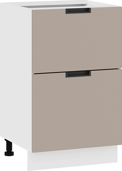 Изображение товара Шкаф-стол кухонный ТриЯ Гренада 1Н5Я2 с двумя ящиками (белый/холст латте)