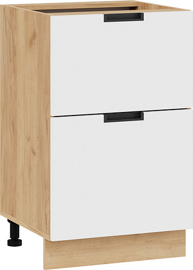 Изображение товара Шкаф-стол кухонный ТриЯ Гренада 1Н5Я2 с двумя ящиками (дуб крафт золотой/холст белый)