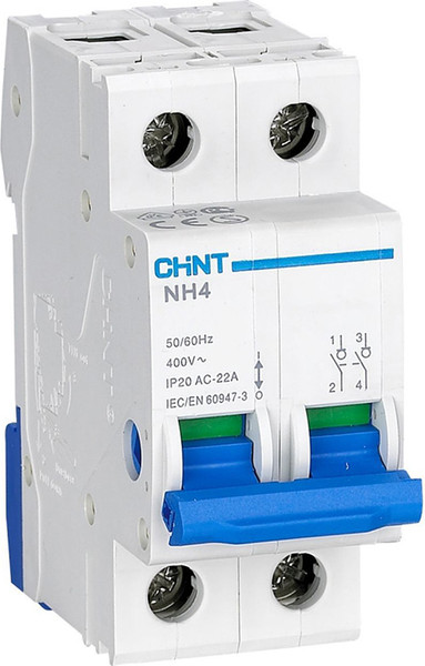 Изображение товара Выключатель нагрузки Chint NH4 2P 32А (DB) (R) / 398040