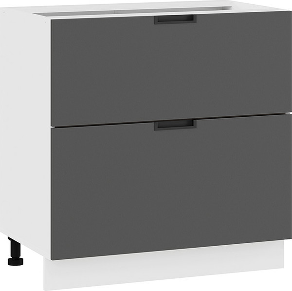 Изображение товара Шкаф-стол кухонный ТриЯ Гренада 1Н8Я2 с двумя ящиками (белый/холст вулкан)