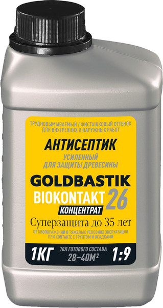Изображение товара Антисептик для древесины Goldbastik Биоконтакт Концентрат 1:9 / BB 26 (1кг)