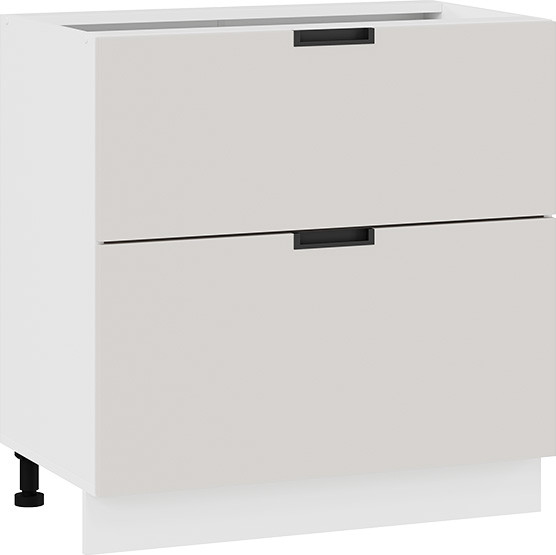 Изображение товара Шкаф-стол кухонный ТриЯ Гренада 1Н8Я2 с двумя ящиками (белый/холст мокко)