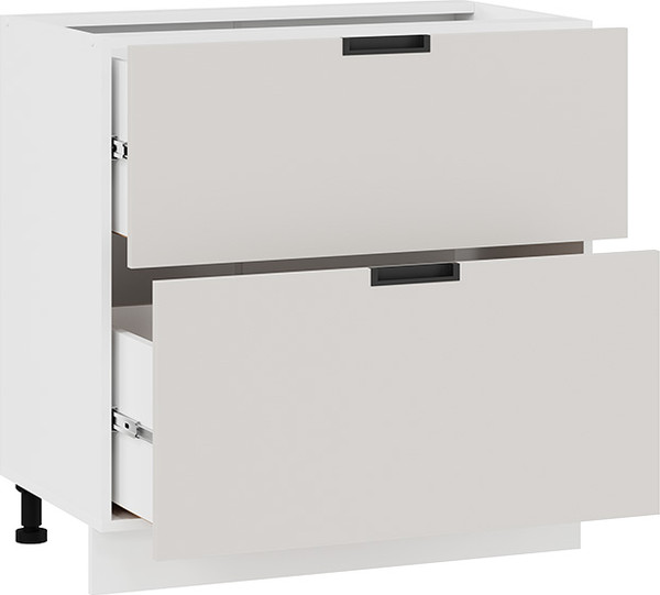 Изображение товара Шкаф-стол кухонный ТриЯ Гренада 1Н8Я2 с двумя ящиками (белый/холст мокко)