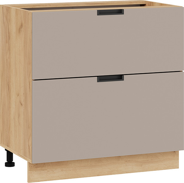 Изображение товара Шкаф-стол кухонный ТриЯ Гренада 1Н8Я2 с двумя ящиками (дуб крафт золотой/холст латте)