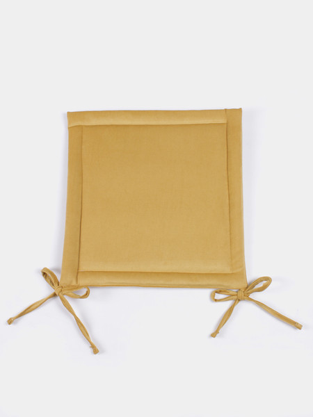 Изображение товара Комплект подушек на стул BIO-LINE Кабрио с завязками 40x40 / PKK2 (2шт, желтый)