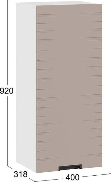 Изображение товара Шкаф навесной для кухни ТриЯ 1ВВ4-Ф Гренада 1ВВ4 с одной дверью (белый/холст латте)