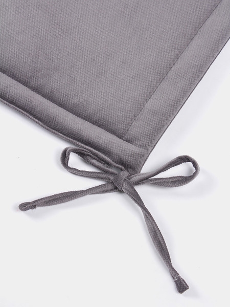 Изображение товара Комплект подушек на стул BIO-LINE Кабрио с завязками 40x40 / PKK2 (2шт, серый)