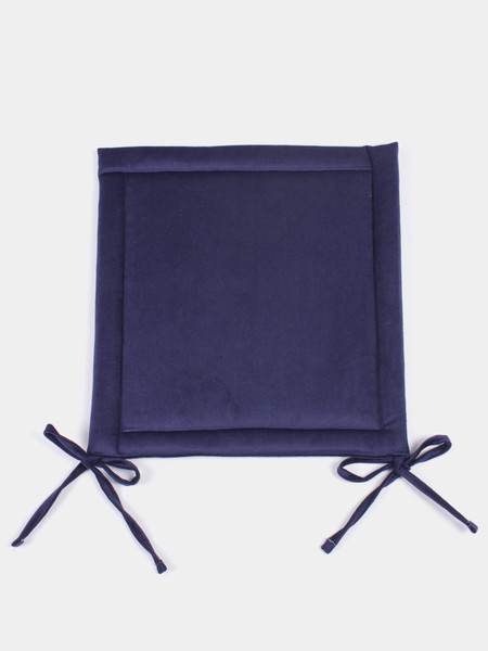 Изображение товара Комплект подушек на стул BIO-LINE Кабрио с завязками 40x40 / PKK2 (2шт, темно-синий)