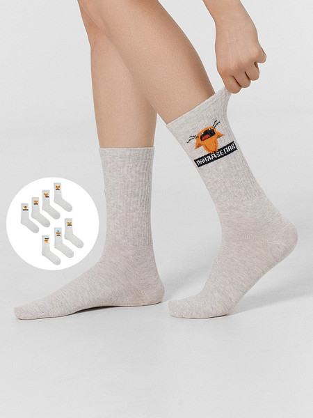 Изображение товара Носки Mark Formelle 217G-2663 (р.23-25, св.серый меланж-7/рис.2663, 7 пар)