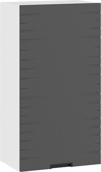 Изображение товара Шкаф навесной для кухни ТриЯ 1ВВ5-Ф Гренада с одной дверью (белый/холст вулкан)