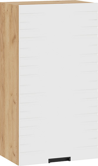 Изображение товара Шкаф навесной для кухни ТриЯ 1ВВ5-Ф Гренада с одной дверью  (дуб крафт золотой/холст белый)