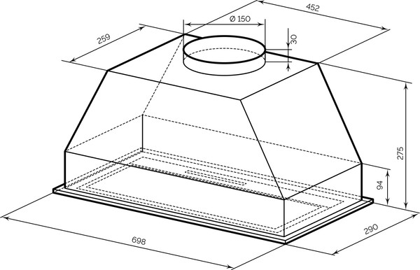 Изображение товара Вытяжка скрытая Lex Hyper 900 GS Inverter BL