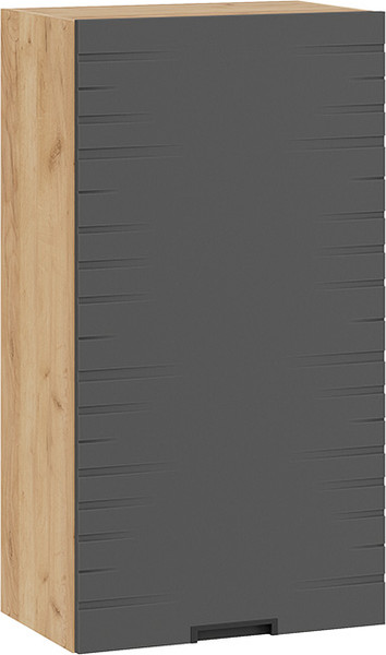 Изображение товара Шкаф навесной для кухни ТриЯ 1ВВ5-Ф Гренада с одной дверью (дуб крафт золотой/холст вулкан)