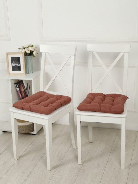 Изображение товара Подушка на стул BIO-LINE 9 точек с завязками 35x37 / PHH9 (мокко)