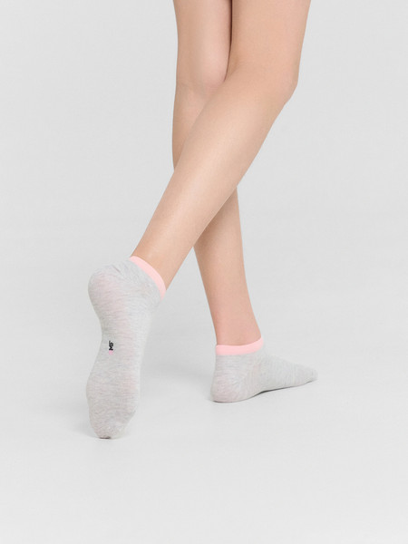 Изображение товара Носки детские Mark Formelle 406A-2369 (р.18, светло-серый меланж/розовый)