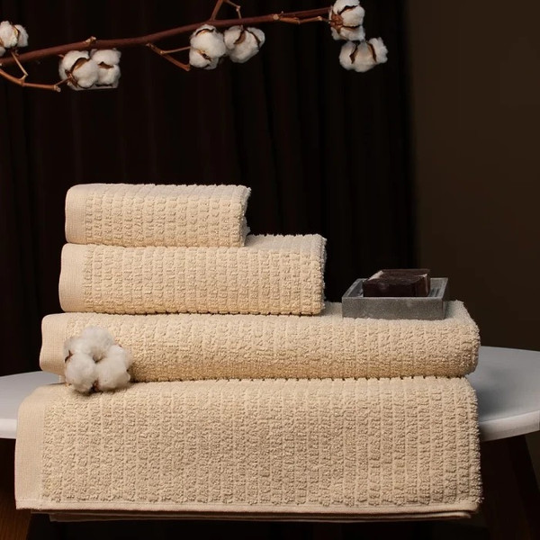 Изображение товара Набор полотенец ЦУМ 1947 Полоса Махра 35x60/50x90/70x140 430г (натуральный)