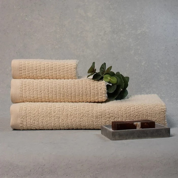 Изображение товара Набор полотенец ЦУМ 1947 Полоса Махра 35x60/50x90/70x140 430г (натуральный)