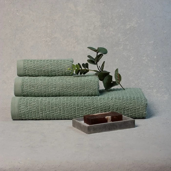 Изображение товара Набор полотенец ЦУМ 1947 Полоса Махра 35x60/50x90/70x140 430г (светлая зелень)