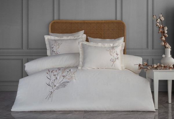 Изображение товара Комплект постельного белья Dantela Vita Moneda / 12357 (кремовый)