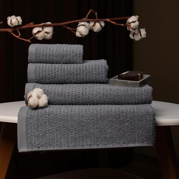 Изображение товара Набор полотенец ЦУМ 1947 Полоса Махра 35x60/50x90/70x140 430г (серый)