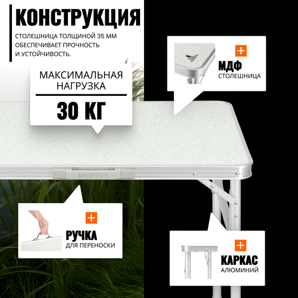 Изображение товара Комплект складной мебели Coyote HKTB-1027M/AC-D96 (белый)