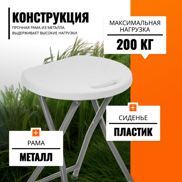 Изображение товара Комплект складной мебели Coyote Стол HKTB-1027M + Табурет AC-D96 (2шт, белый)