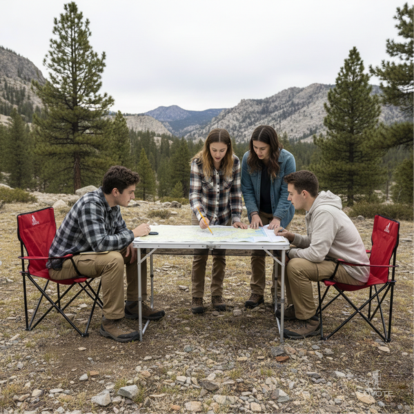 Изображение товара Комплект складной мебели Coyote HKTB-1030L / HKC-1001A (красный)