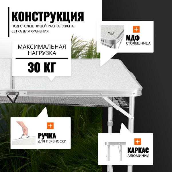 Изображение товара Комплект складной мебели Coyote HKTB-1030L / HKC-1001A (красный)