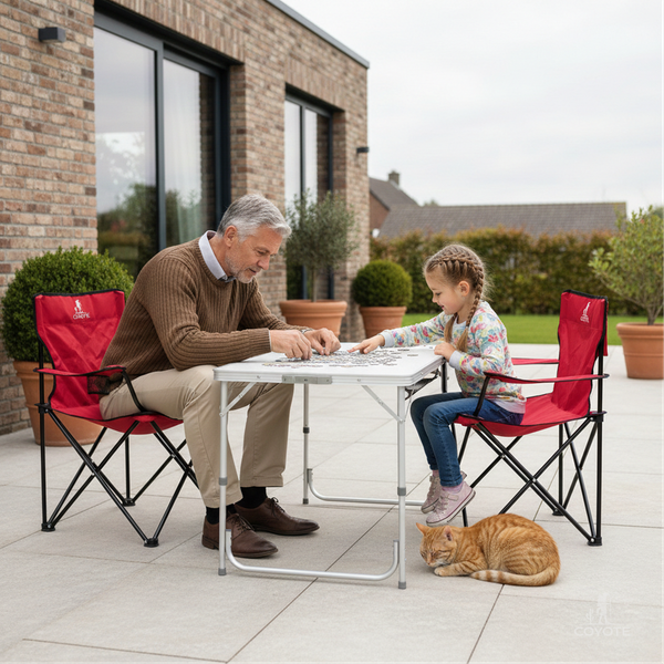 Изображение товара Комплект складной мебели Coyote HKTB-1030L / HKC-1001A (красный)