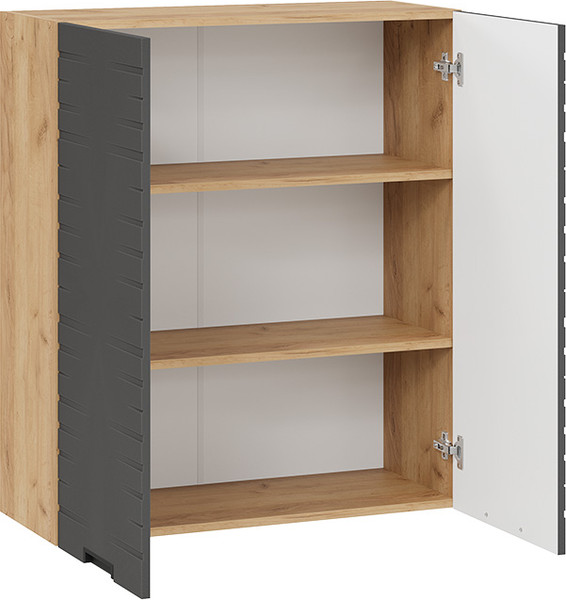 Изображение товара Шкаф навесной для кухни ТриЯ 1ВВ8-Ф Гренада с двумя дверьми (дуб крафт золотой/холст вулкан)