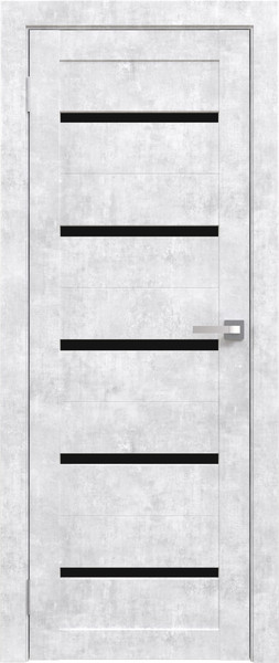 Изображение товара Дверь межкомнатная Юни Амати 01М 80x200 (бетон снежный/стекло черное)