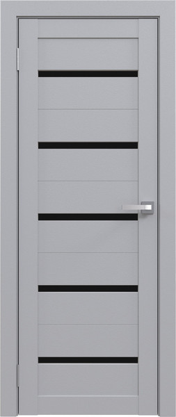 Изображение товара Дверь межкомнатная Юни Амати 01М 60x200 (грей/стекло черное)