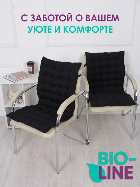 Изображение товара Подушка на стул BIO-LINE Габардин 42x85 / PSM85x42 (черный)